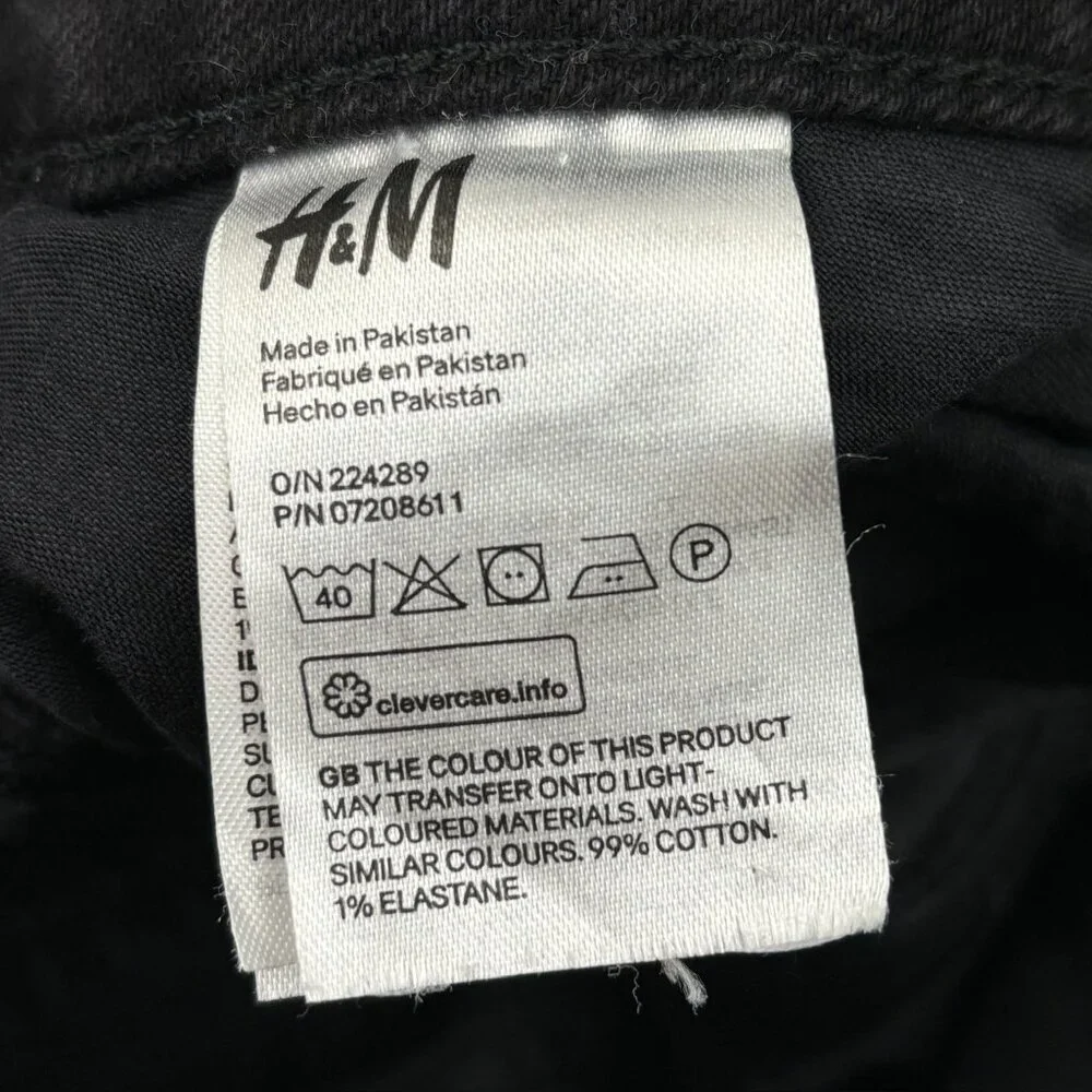&Denim H&M Vintage High Waist Slim Women's size 2 Black Denim‎ Jeans